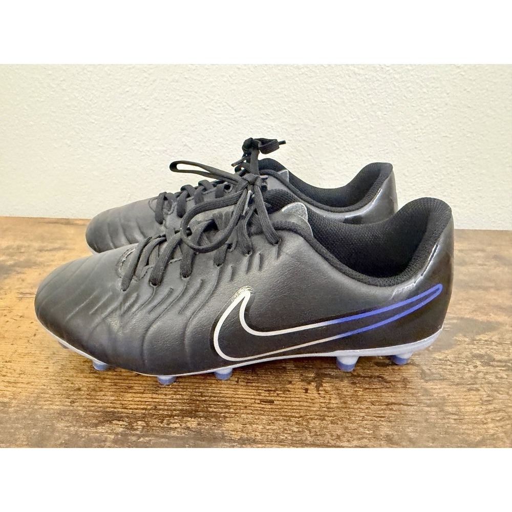 Nike Legend 6Y Club Mens Cleats Black Bright‎ Blue Lace-Up Soccer Cleat